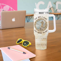 Sacagawea Native American Tumbler With Handle River Journey Scene Inspirational Quote Lead with Your Heart - Wonder Print Shop