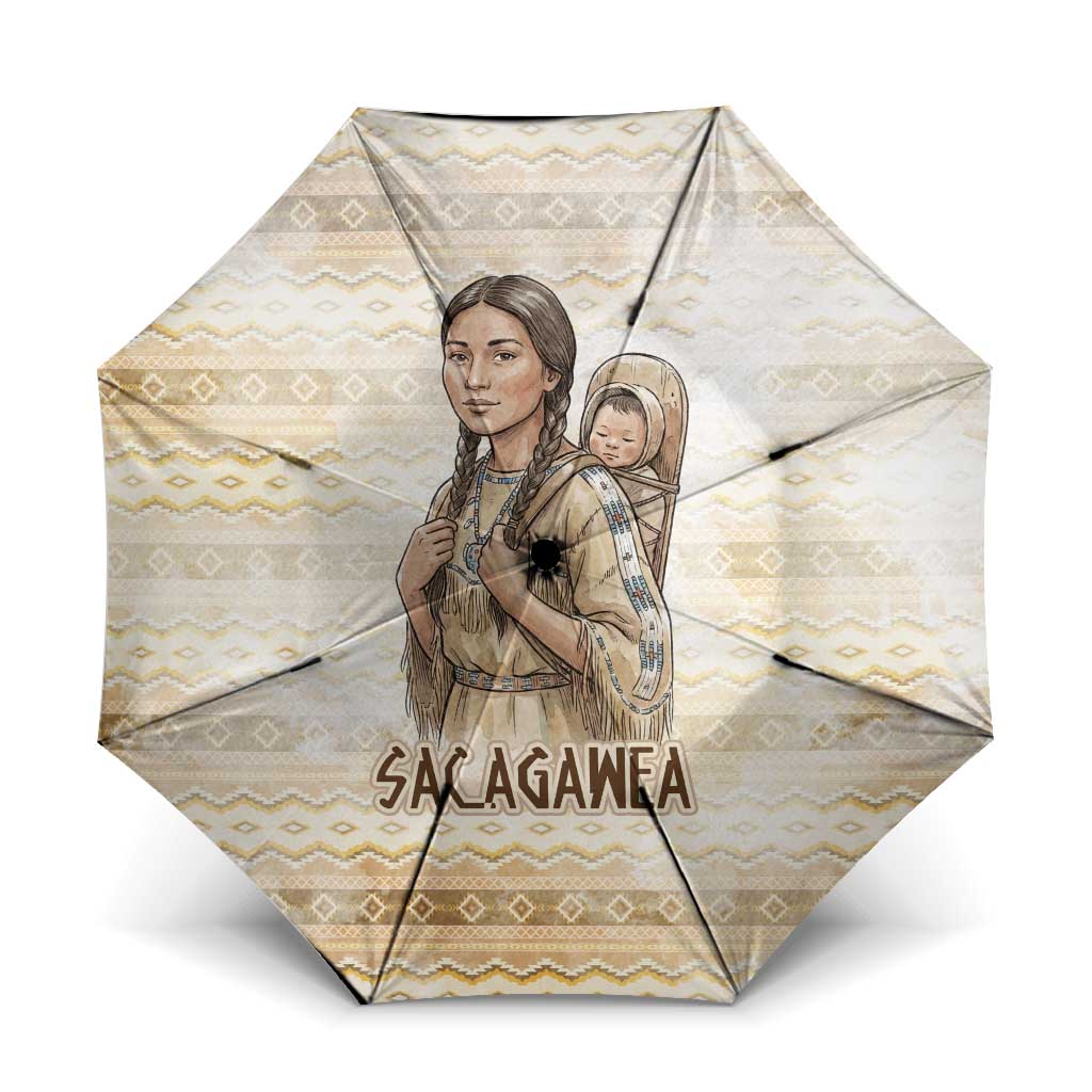 Sacagawea Native American Umbrella River Journey Scene Inspirational Quote Lead with Your Heart - Wonder Print Shop