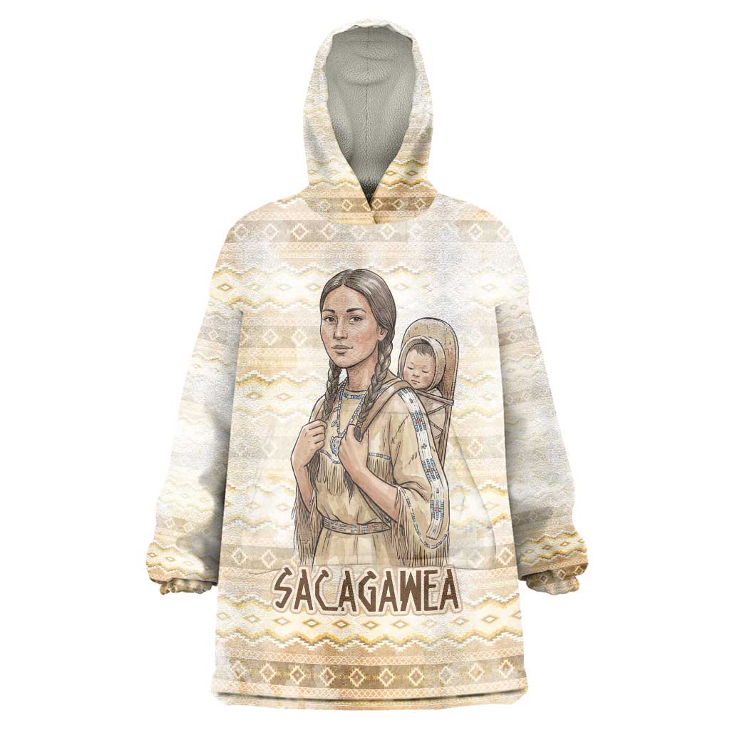 Sacagawea Native American Wearable Blanket Hoodie River Journey Scene Inspirational Quote Lead with Your Heart - Wonder Print Shop