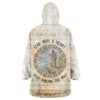 Sacagawea Native American Wearable Blanket Hoodie River Journey Scene Inspirational Quote Lead with Your Heart - Wonder Print Shop