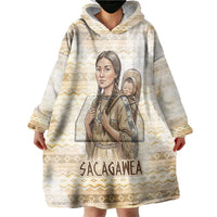 Sacagawea Native American Wearable Blanket Hoodie River Journey Scene Inspirational Quote Lead with Your Heart - Wonder Print Shop