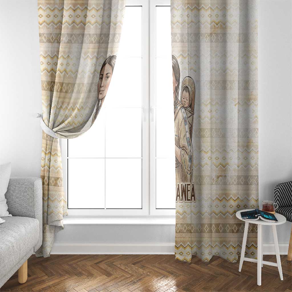 Sacagawea Native American Window Curtain River Journey Scene Inspirational Quote Lead with Your Heart - Wonder Print Shop