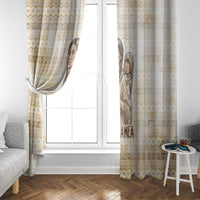 Sacagawea Native American Window Curtain River Journey Scene Inspirational Quote Lead with Your Heart - Wonder Print Shop
