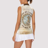 Sacagawea Native American Women Sleeveless Polo Shirt River Journey Scene Inspirational Quote Lead with Your Heart - Wonder Print Shop