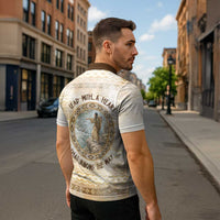 Sacagawea Native American Zipper Polo Shirt River Journey Scene Inspirational Quote Lead with Your Heart - Wonder Print Shop