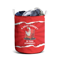 Silly Goose Laundry Basket with Newspaper and Armchair Pattern