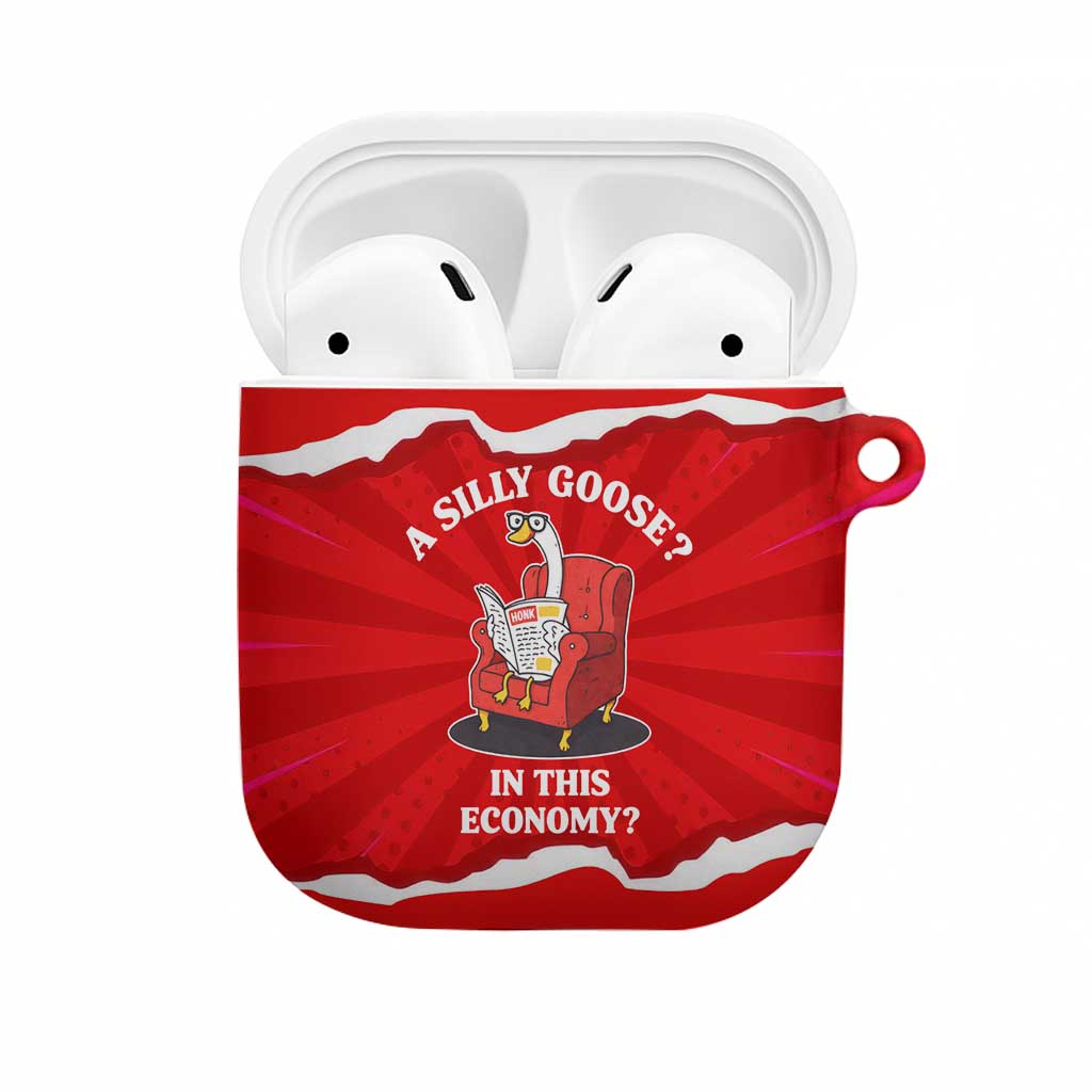 Silly Goose AirPods Case with Newspaper and Armchair Pattern