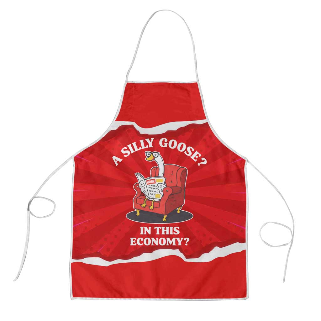 Silly Goose Apron with Newspaper and Armchair Pattern