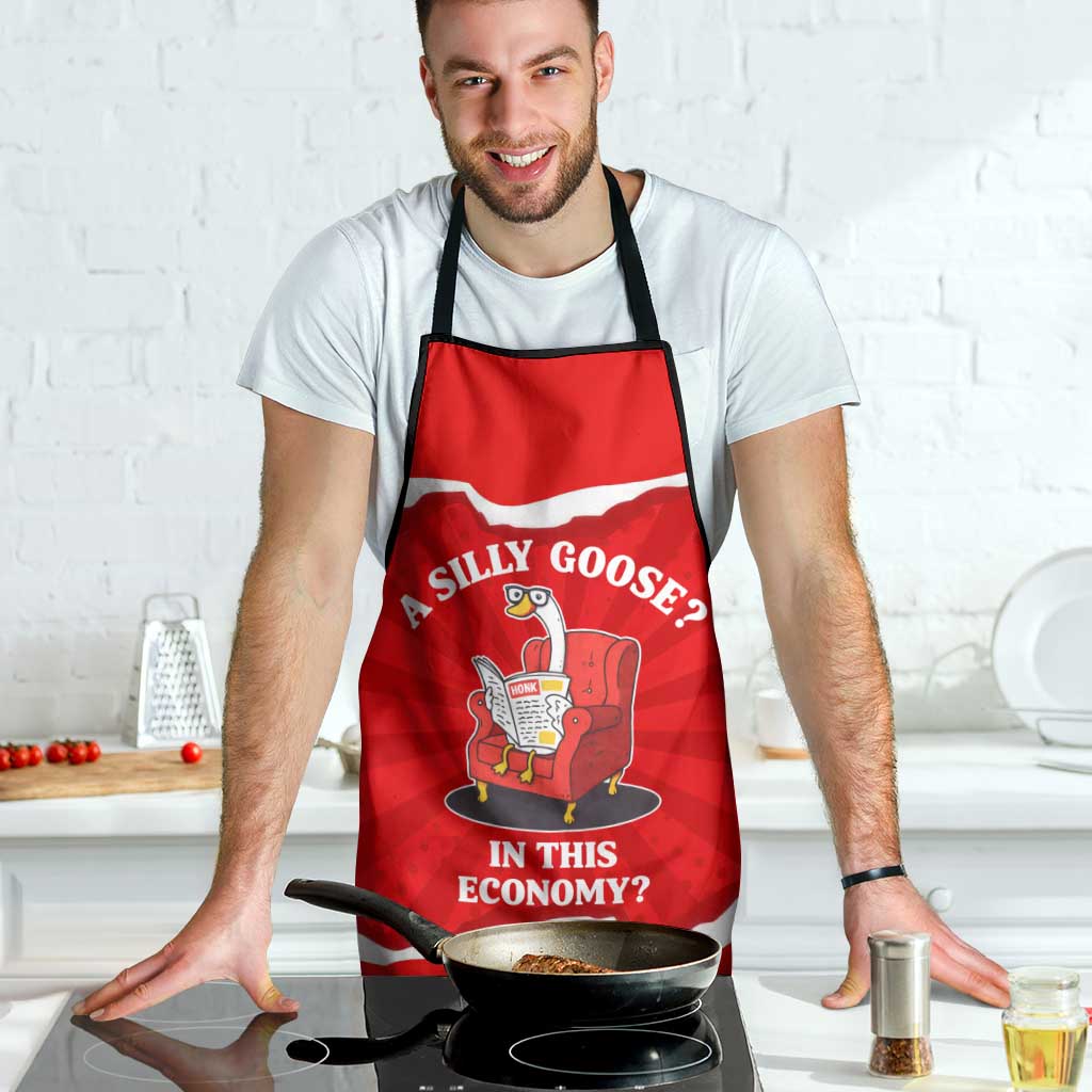 Silly Goose Apron with Newspaper and Armchair Pattern