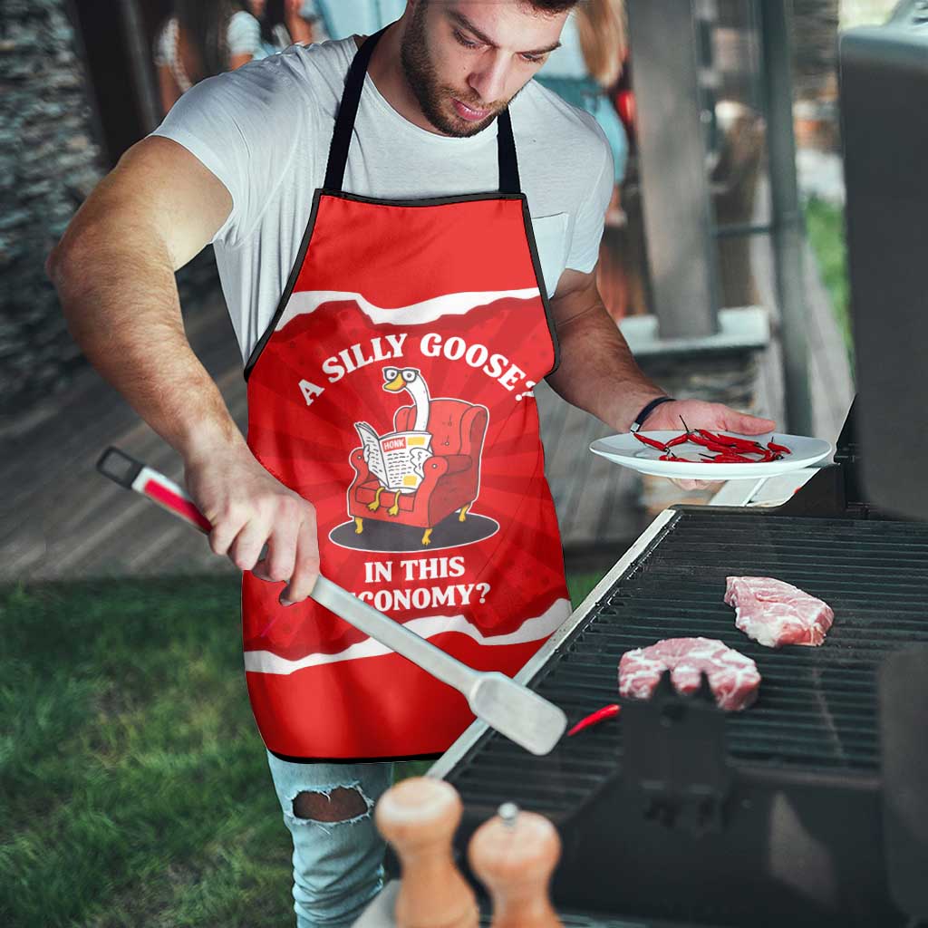 Silly Goose Apron with Newspaper and Armchair Pattern