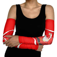 Silly Goose Arm Sleeves with Newspaper and Armchair Pattern