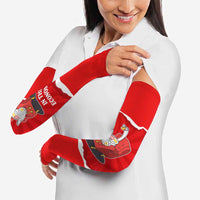 Silly Goose Arm Sleeves with Newspaper and Armchair Pattern