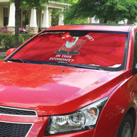Silly Goose Auto Sun Shade with Newspaper and Armchair Pattern