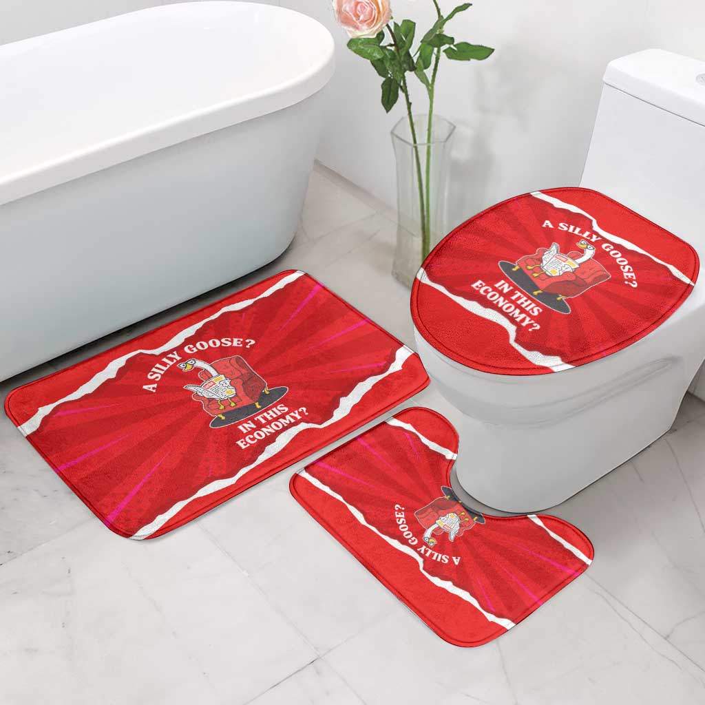 Silly Goose Bathroom Set with Newspaper and Armchair Pattern