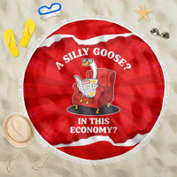 Silly Goose Beach Blanket with Newspaper and Armchair Pattern