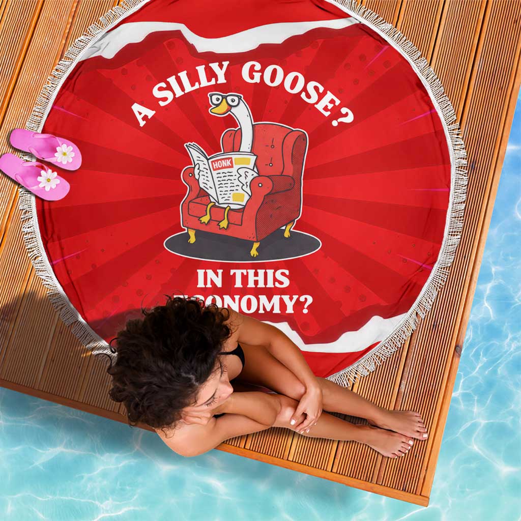 Silly Goose Beach Blanket with Newspaper and Armchair Pattern