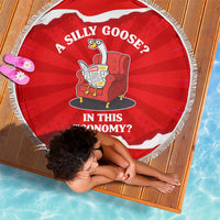 Silly Goose Beach Blanket with Newspaper and Armchair Pattern