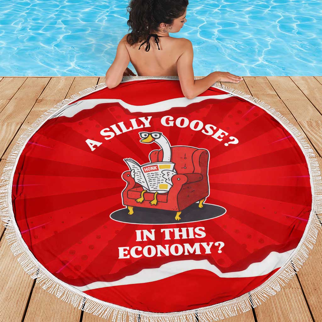 Silly Goose Beach Blanket with Newspaper and Armchair Pattern