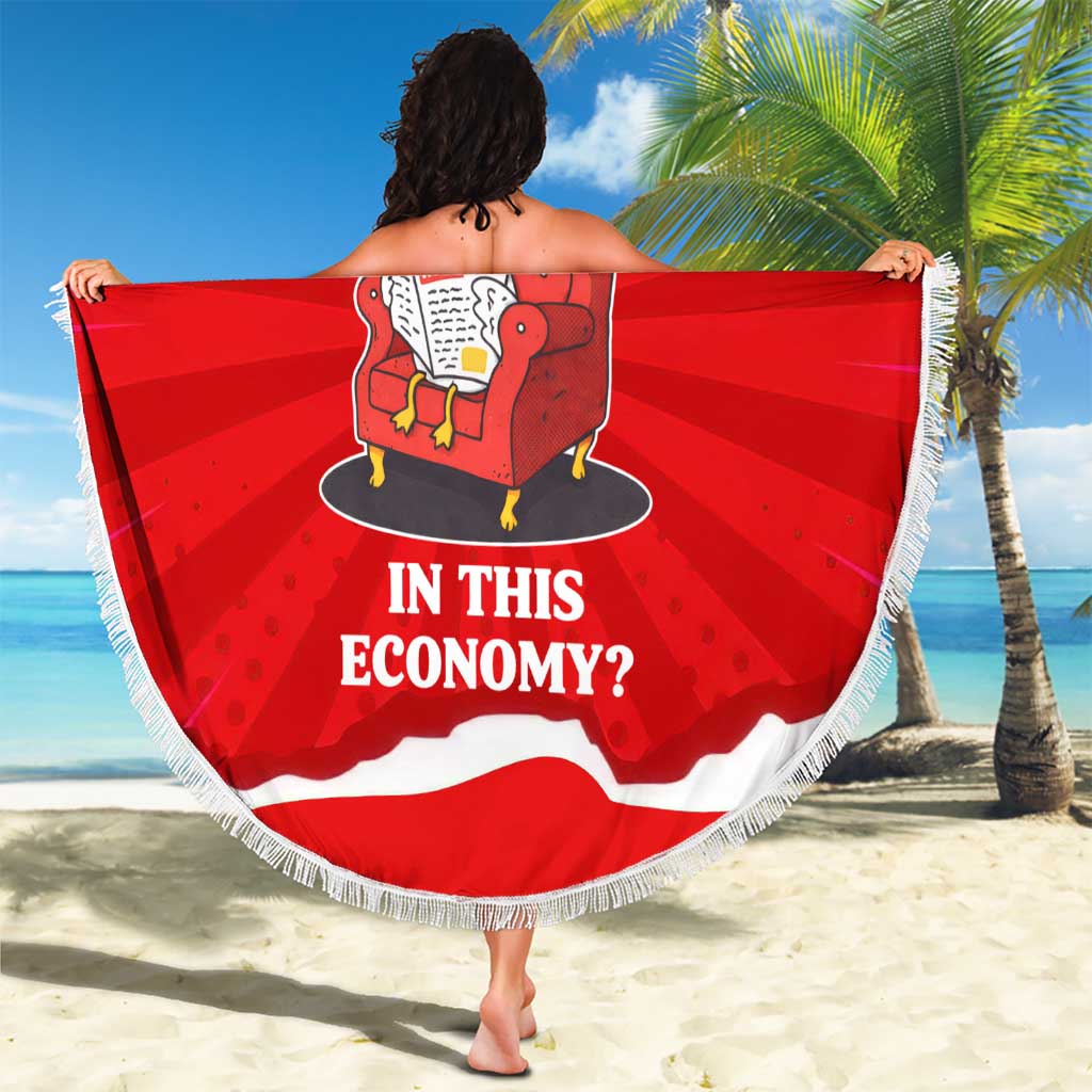 Silly Goose Beach Blanket with Newspaper and Armchair Pattern