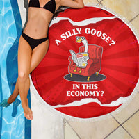 Silly Goose Beach Blanket with Newspaper and Armchair Pattern