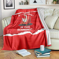 Silly Goose Blanket with Newspaper and Armchair Pattern