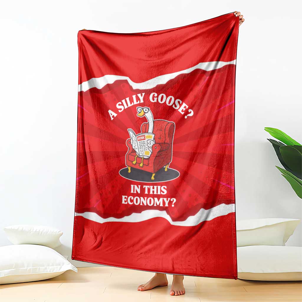 Silly Goose Blanket with Newspaper and Armchair Pattern