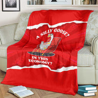 Silly Goose Blanket with Newspaper and Armchair Pattern