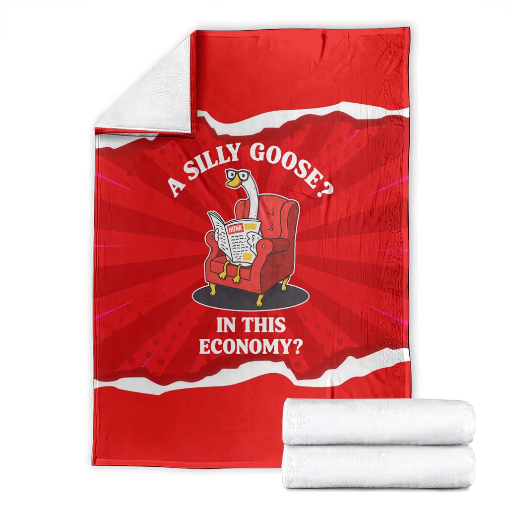 Silly Goose Blanket with Newspaper and Armchair Pattern