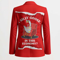 Silly Goose Blazer with Newspaper and Armchair Pattern