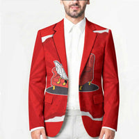 Silly Goose Blazer with Newspaper and Armchair Pattern