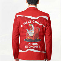 Silly Goose Blazer with Newspaper and Armchair Pattern