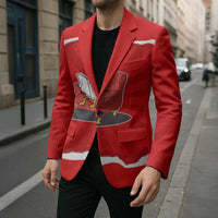 Silly Goose Blazer with Newspaper and Armchair Pattern