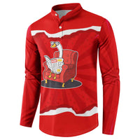 Silly Goose Button Sweatshirt with Newspaper and Armchair Pattern