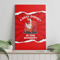 Silly Goose Canvas Wall Art with Newspaper and Armchair Pattern