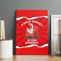 Silly Goose Canvas Wall Art with Newspaper and Armchair Pattern