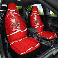 Silly Goose Car Seat Cover with Newspaper and Armchair Pattern