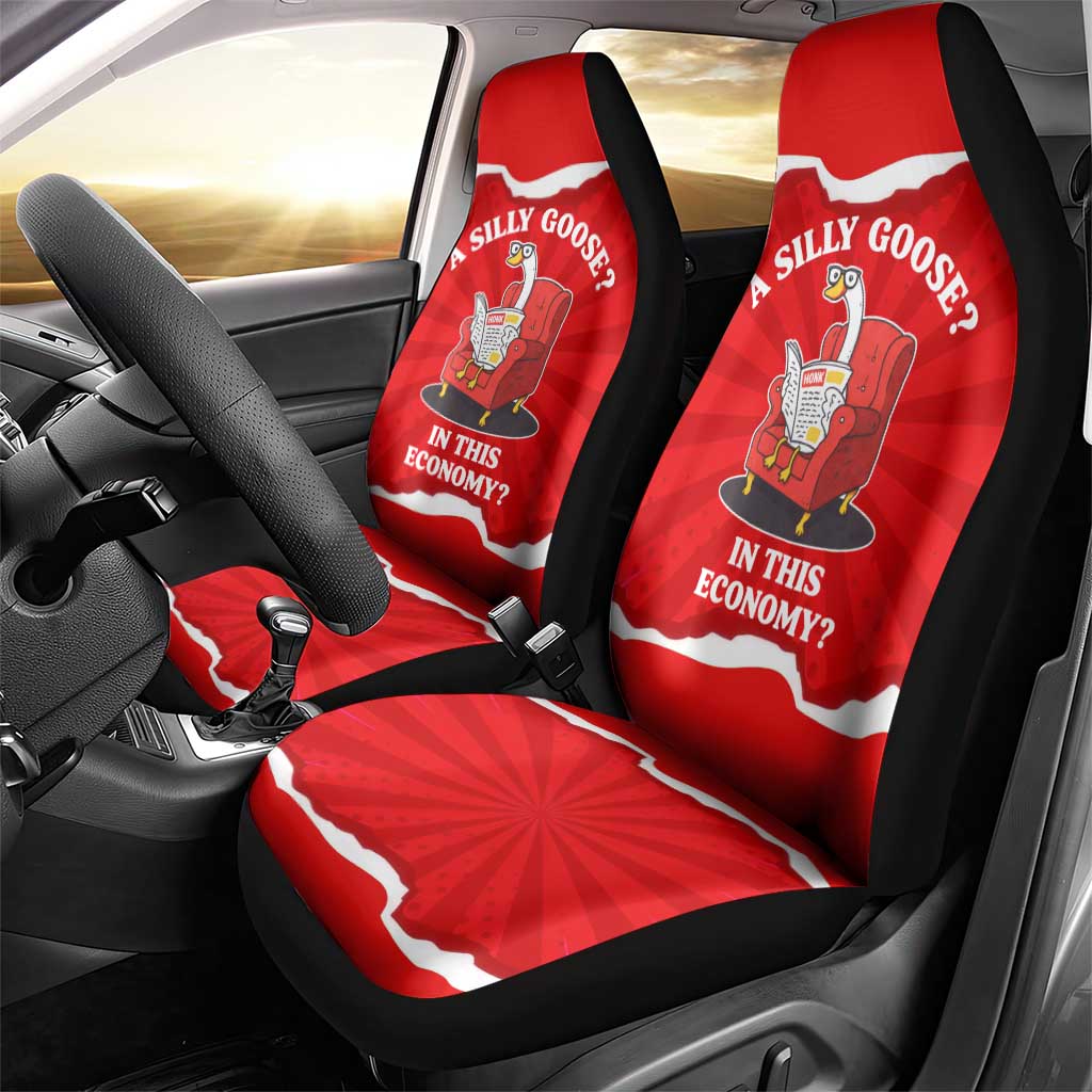 Silly Goose Car Seat Cover with Newspaper and Armchair Pattern