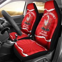 Silly Goose Car Seat Cover with Newspaper and Armchair Pattern