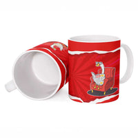 Silly Goose Ceramic Mug with Newspaper and Armchair Pattern