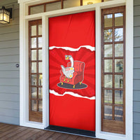 Silly Goose Door Cover with Newspaper and Armchair Pattern
