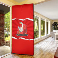 Silly Goose Door Cover with Newspaper and Armchair Pattern