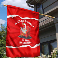 Silly Goose Garden Flag with Newspaper and Armchair Pattern