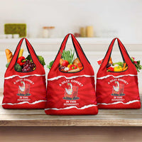 Silly Goose Grocery Bag with Newspaper and Armchair Pattern