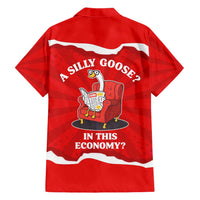 Silly Goose Hawaiian Shirt with Newspaper and Armchair Pattern
