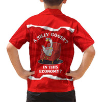 Silly Goose Hawaiian Shirt with Newspaper and Armchair Pattern