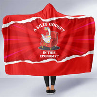 Silly Goose Hooded Blanket with Newspaper and Armchair Pattern