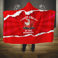 Silly Goose Hooded Blanket with Newspaper and Armchair Pattern