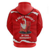 Silly Goose Hoodie with Newspaper and Armchair Pattern