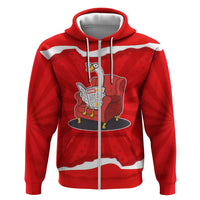 Silly Goose Hoodie with Newspaper and Armchair Pattern