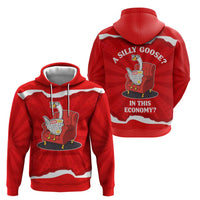 Silly Goose Hoodie with Newspaper and Armchair Pattern